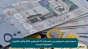أسعار الريال السعودي في مصر الأحد 17 أغسطس 2025 وتأثير التغيرات المصرفية الجديدة